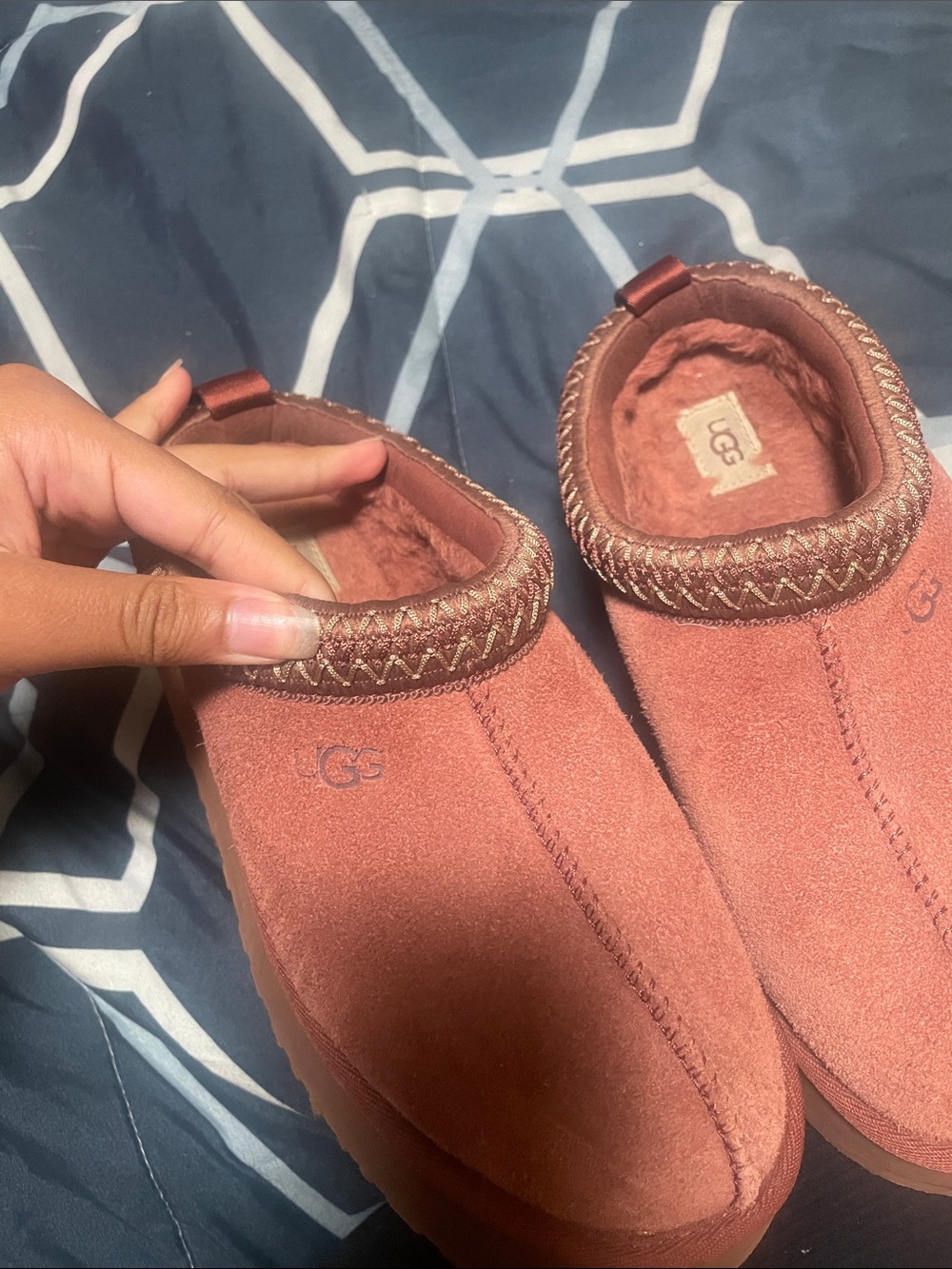 UGG Women's Rust Suede Slip-On Slippers